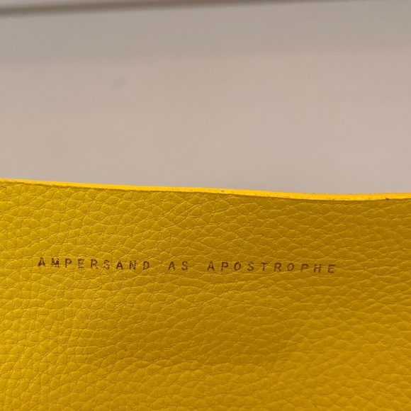 NWT: AMPERSAND AS APOSTROPHE Neon Yellow Python Tote Bag - Picture 3 of 6